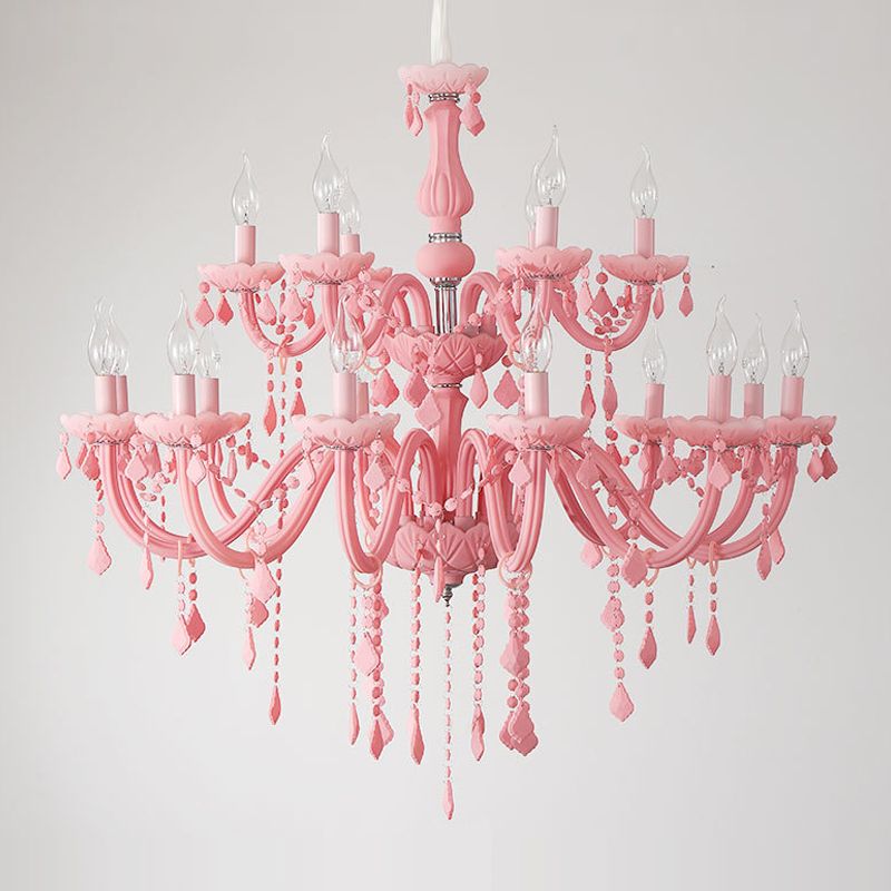 Multi -Leuchtkerze -Hängeanhänger moderne Glashängung Licht für Wohnzimmer