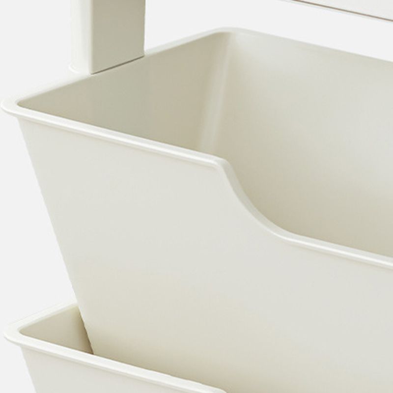 Contemporary Plastic Bookshelf Standard Closed Back Bookcase with Shelves