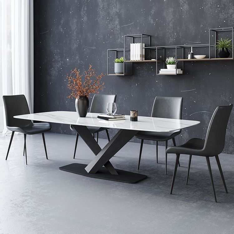 Modern Rectangle Sintered Stone Dining Set 1/4/5/7 Pieces Dining Set