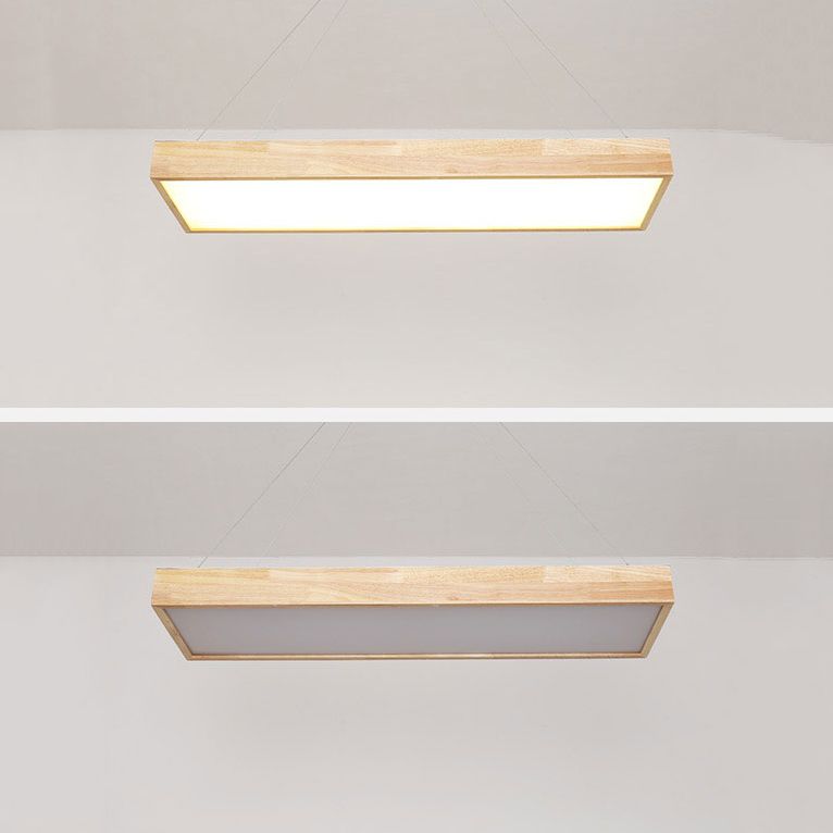 Wooden Hanging Lamp Simplicity Pendent Lighting Fixture for Meeting Room