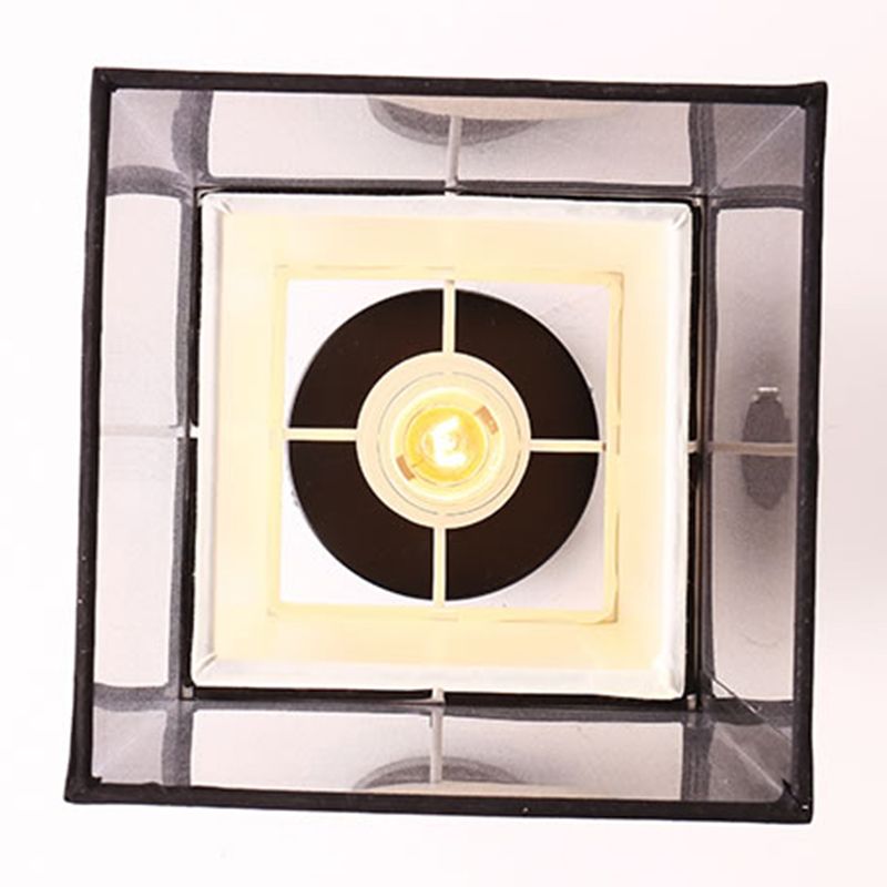 Fabric Geometric Shape Flush Mount Lights Modern 1 Light Flush Mount Light Fixture