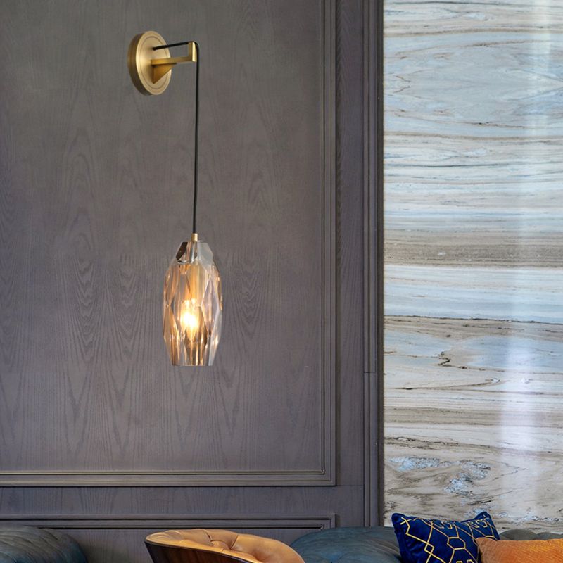 Modern Household Wall Light  Crystal Shade Sconce Light for Bedroom Coffee Shop
