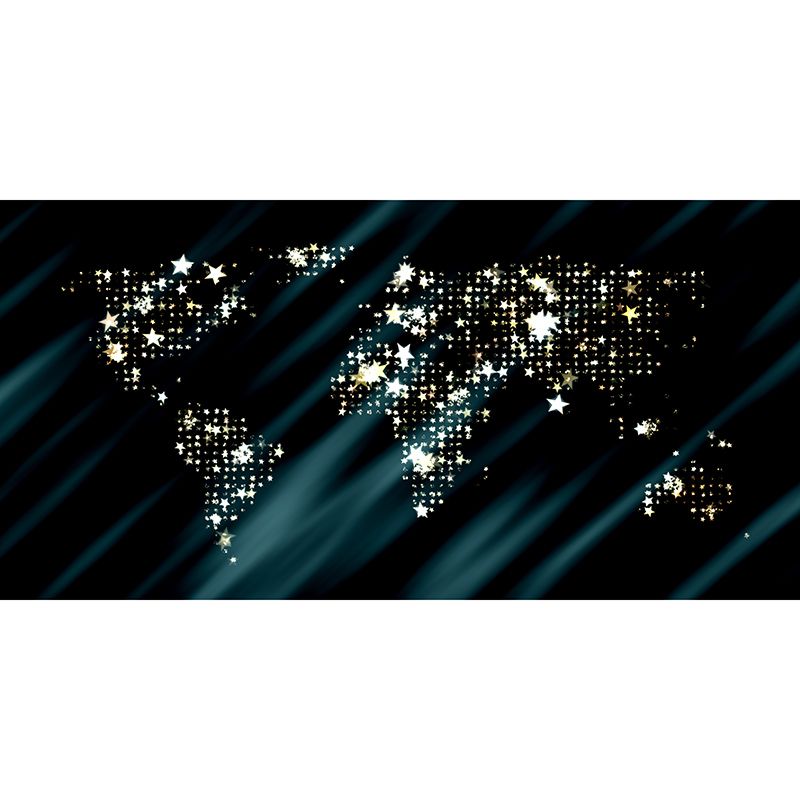 Environmental Wall Mural Wallpaper World Map Sitting Room Wall Mural