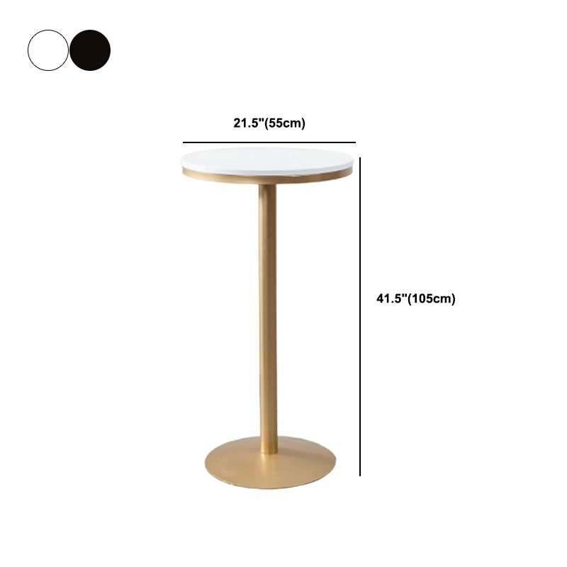 Modern Round Pub Table Set 1/3/5 Pieces Matte Finish Metal Bar Table Set