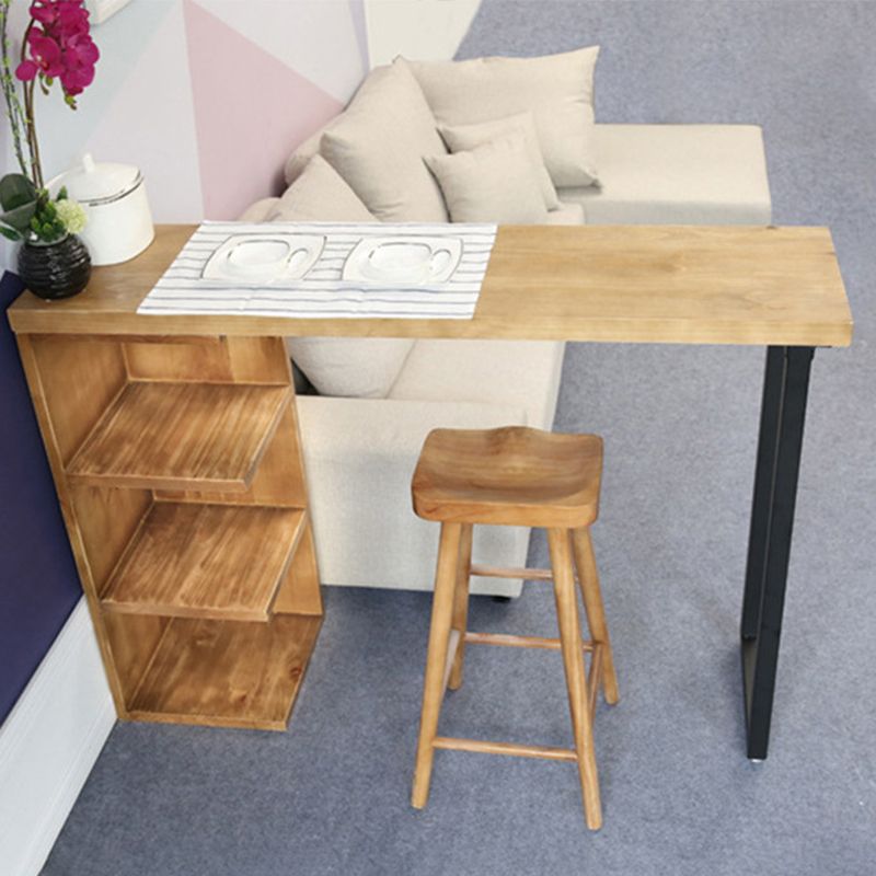 Industrial Bar Stool and Table 1/2/3 Pieces Wood Pub Dining Set