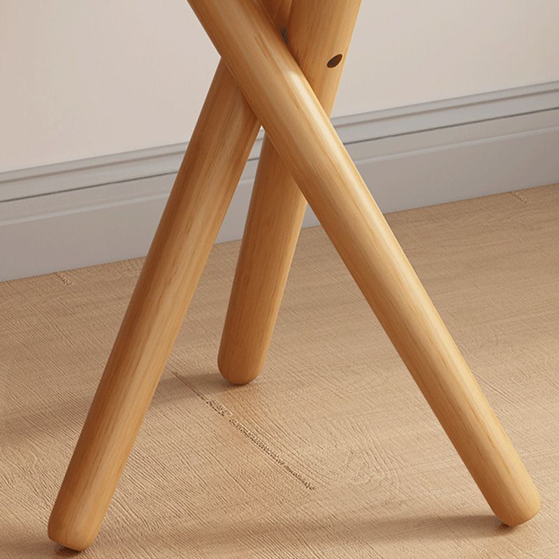 Side Table Solid Wood 3 Legs Round Nordic Living Room End Table