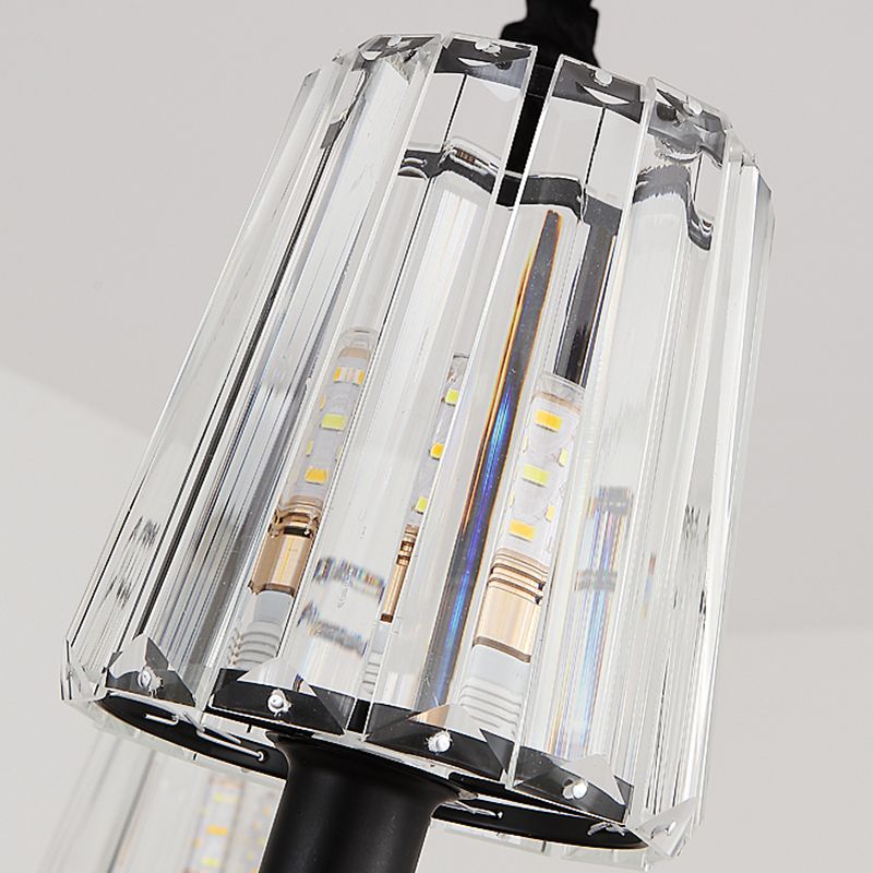 American Style Hanging Lamp Crystal Shade Island Light Fixture for Living Room