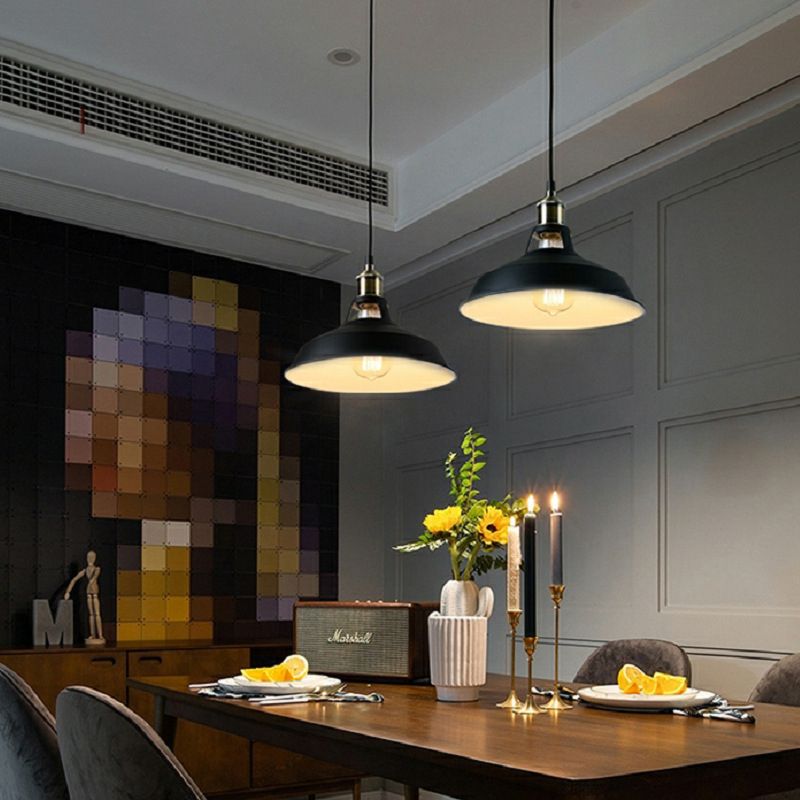 Nordic Industrial  Barn Shade Pendant Light Metal 1-Light Pendant Lighting for Restaurant