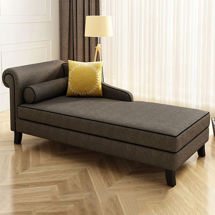 Modern Style Upholstered Chaise Living Room Round Arms Chaise