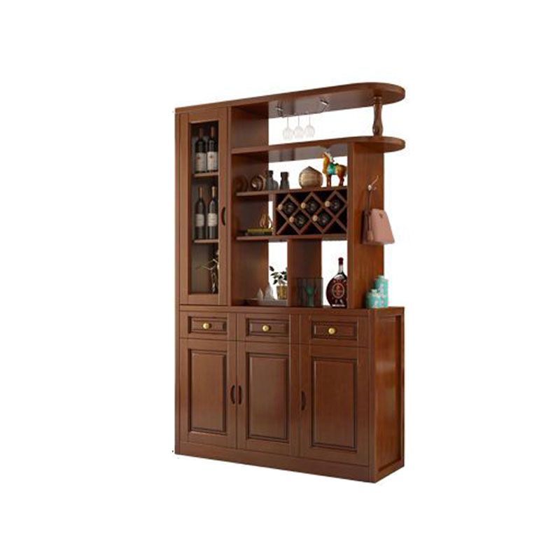 3-drawer Solid Wood Cabinet 15.74" Wide Accent Cabinet Doors