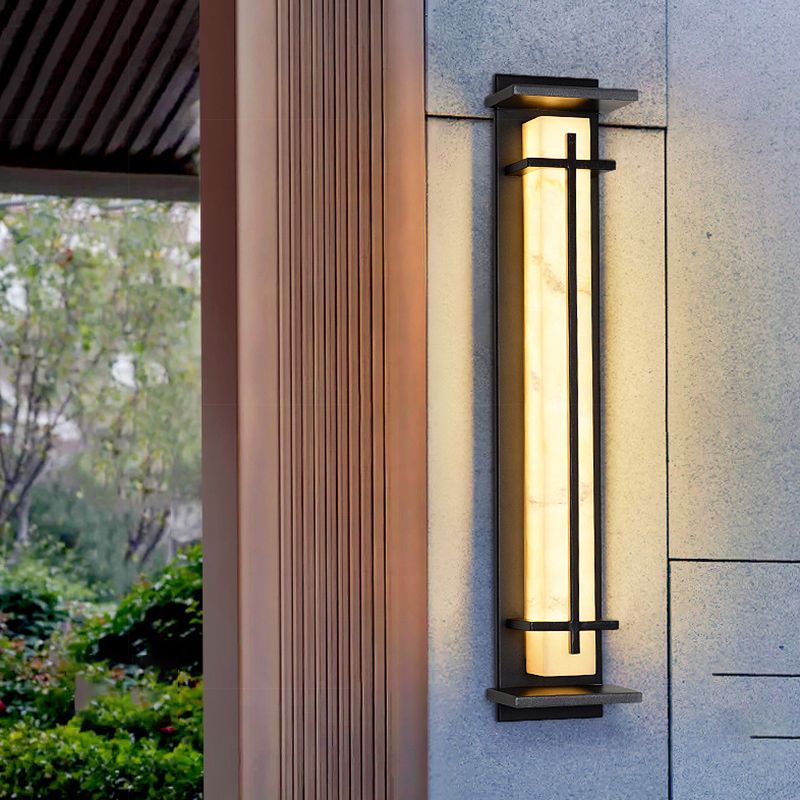 Geometric Wall Light Fixture Modern 1 Light Wall Sconce in Black