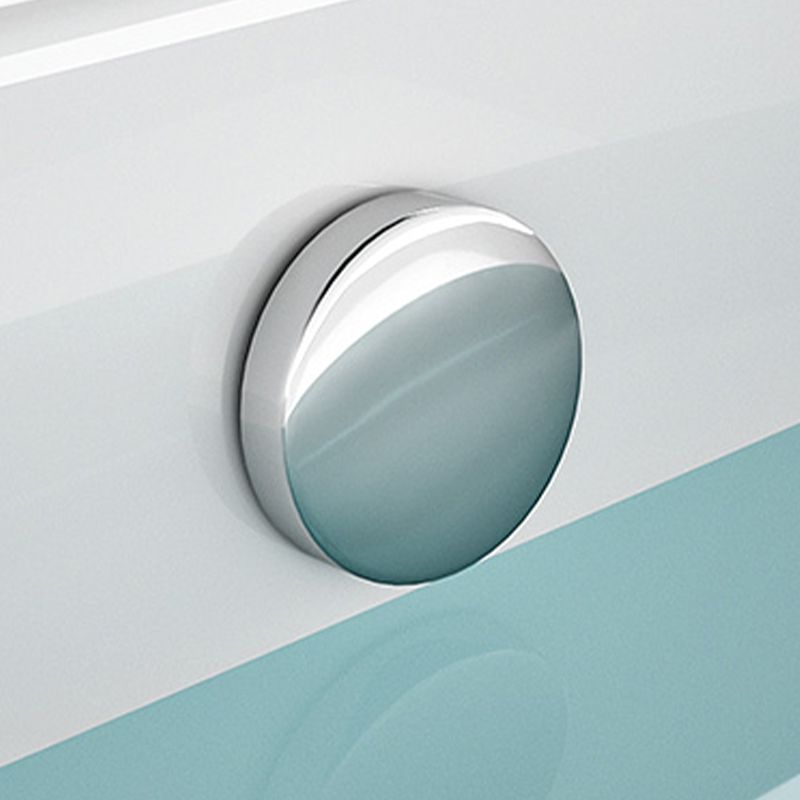 Modern Acrylic White Bathtub Ellipse Back to Wall with Drain Bath Tub