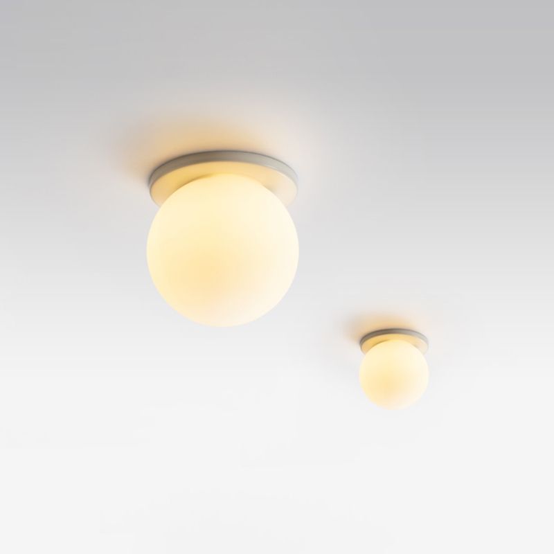Glaskugelförmige Deckenbefestigung Minimalistische weiße Deckenbefestigung Leuchte