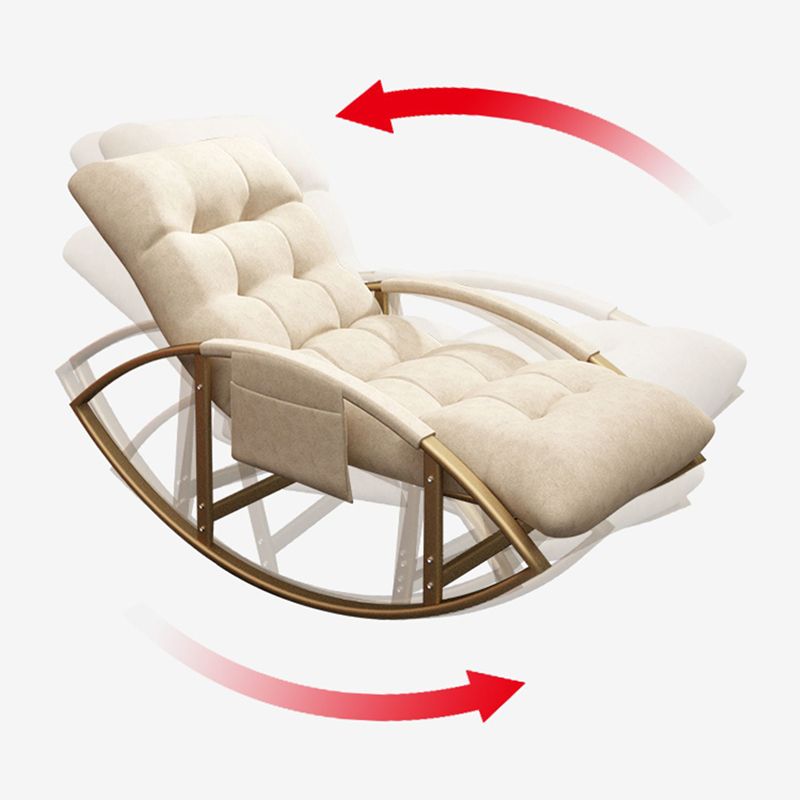Simple Style Lazy Sofa Chair Balcony Iron Base Rocking Chair
