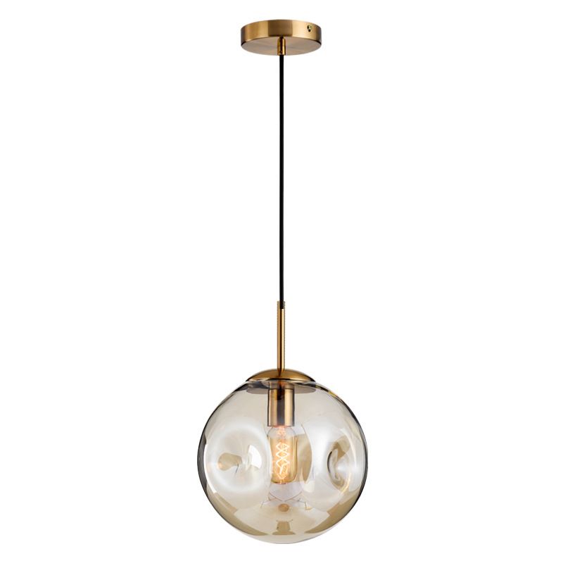 Moderne künstlerische Innenhängung Hängende Lampe mit Schmiedeeisen -Globus mit Glasschatten