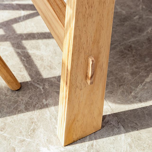 Rectangle Trestle Base Dining Table Modern Pine Wood Table for Kitchen