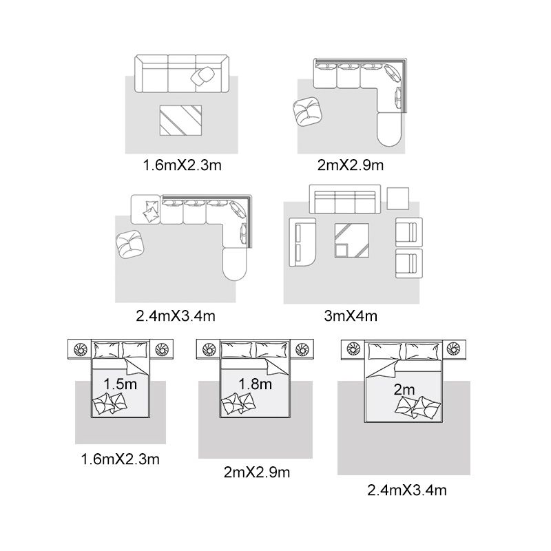 Antiek tapijt Modern abstract print Rug wasbaar polyester tapijt met niet-slipachter