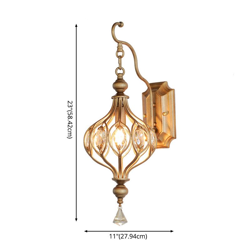 Lámpara de pared de la linterna de la linterna de latón.