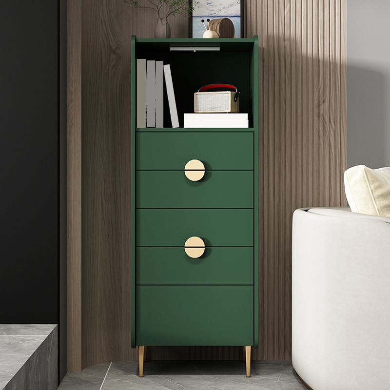 Modern Rectangle Chest Wood Straight Legs Side Cabinet with Drawer