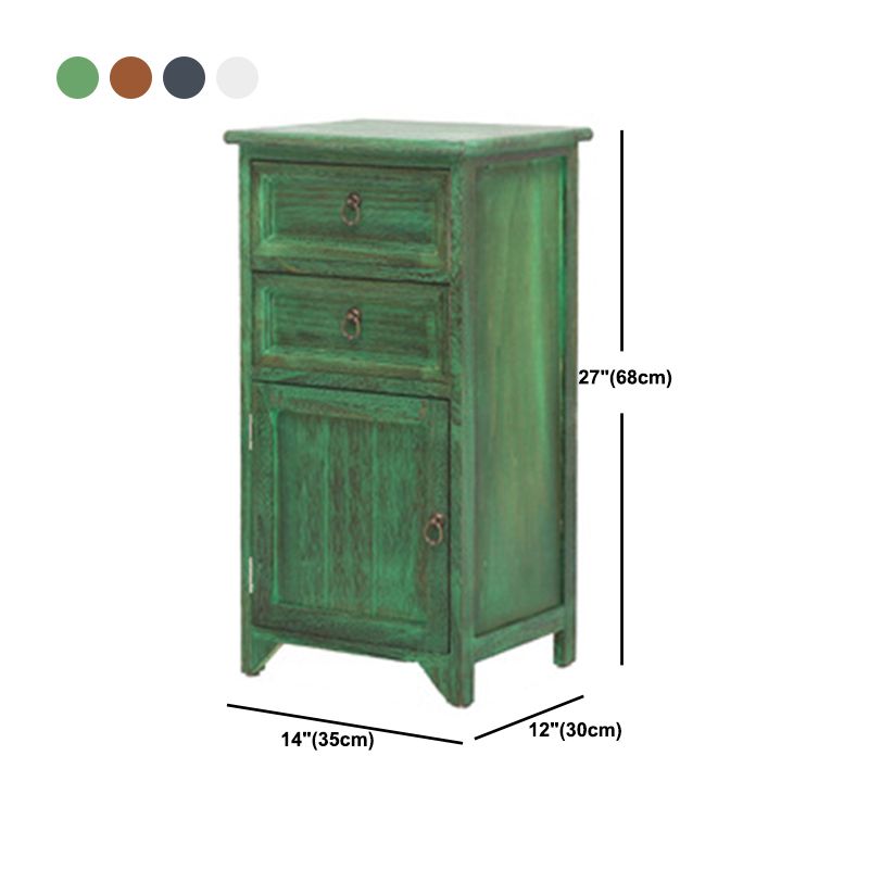 Industrial Bracket  Legs Accent Cabinet with Door and Drawers Storage Cabinet