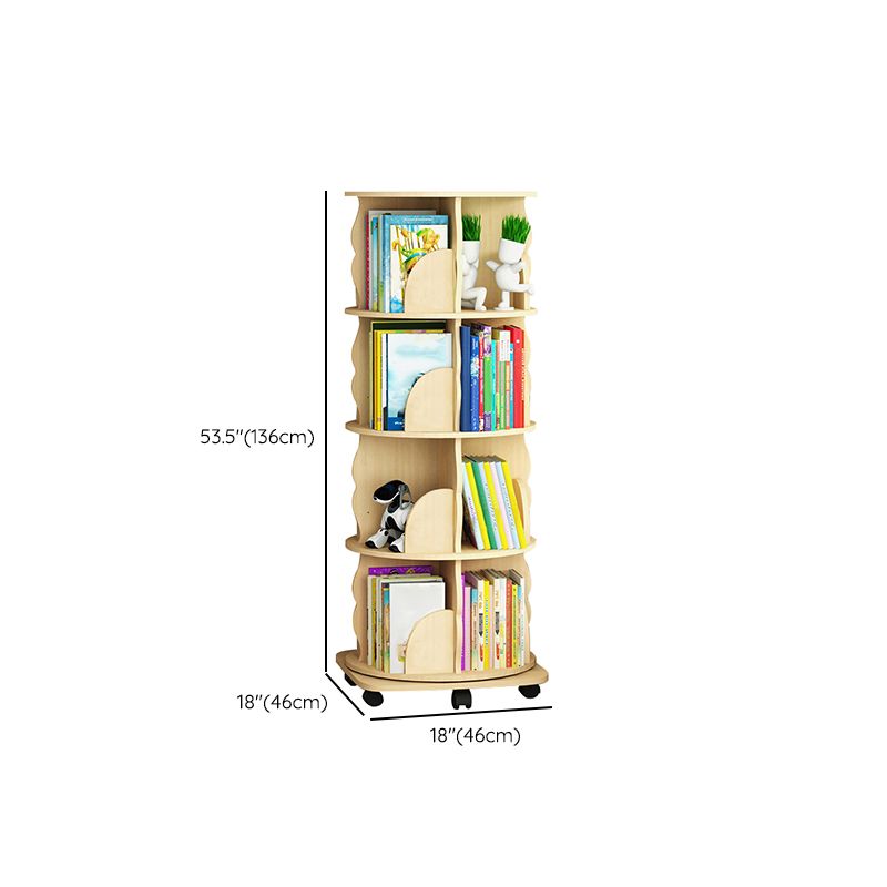 Standard Wooden Bookcase Contemporary Closed Back Bookshelf with Shelves