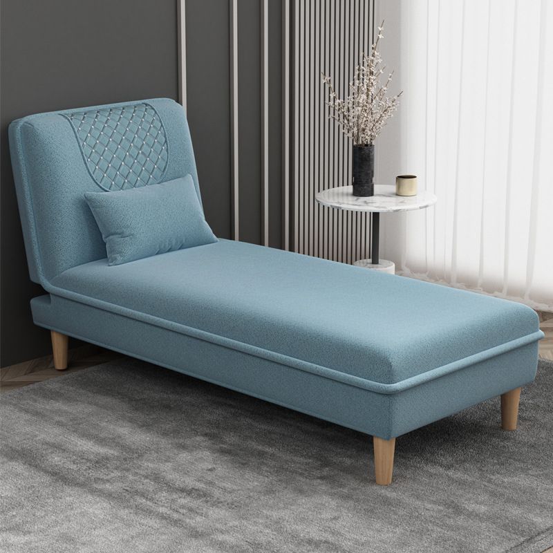 Armless Chaise Lounge Couch Adjustable Gears Chaise with Polyester Blend