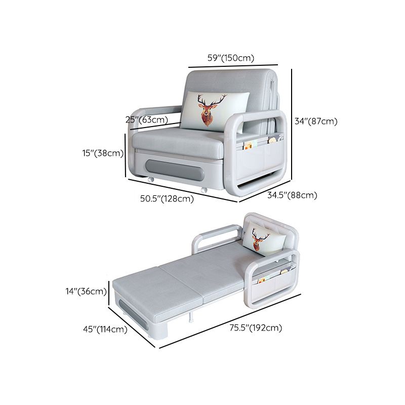 Pillow Included Sofa Futon Cushion Back Square Arm Convertible Sofa