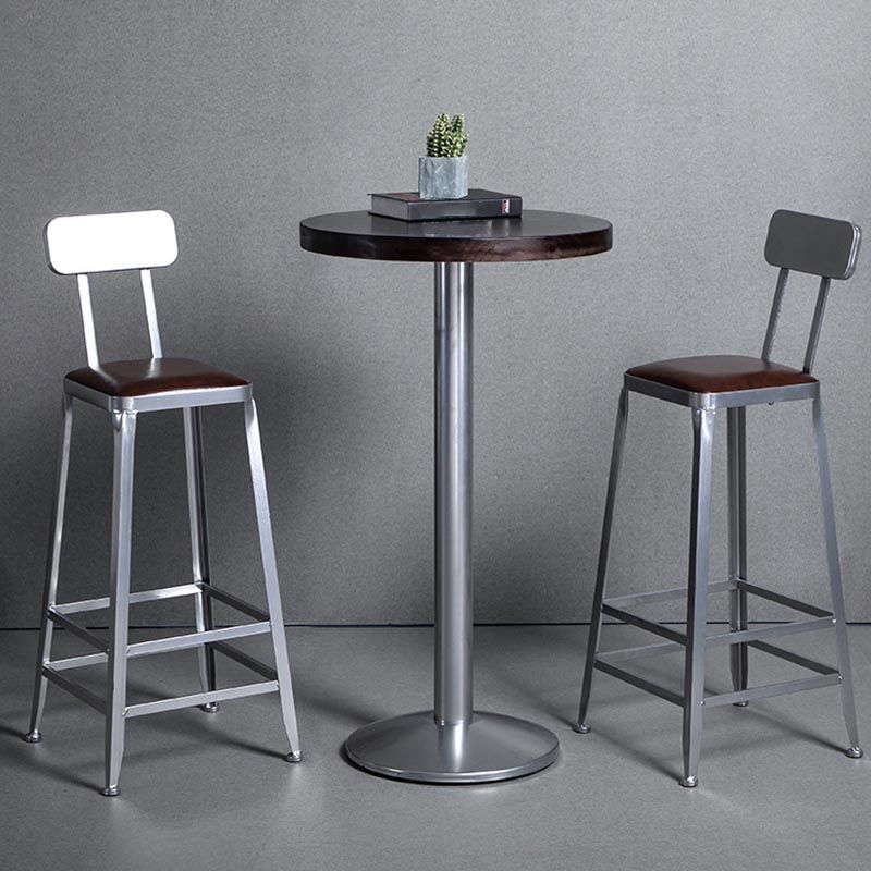 1/2/3 Pieces Industrial Style Solid Wood Bar Table Set Counter Table