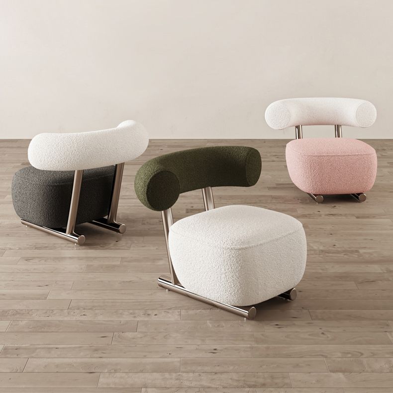 36.22" Wide Parsons Chair Wool Armless Chair for Living Room