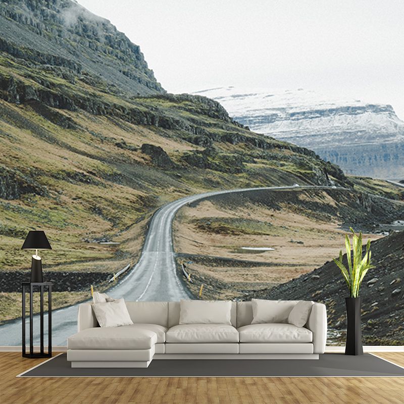 Highway Resistant Mural Wallpaper Environment Friendly Sleeping Room Wall Mural
