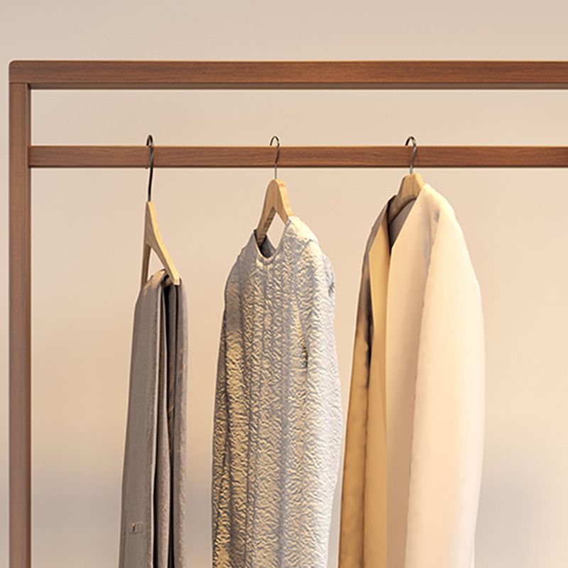 Wooden Open Wardrobe Modern Minimalist Bedroom Wardrobe Armoire with Drawers