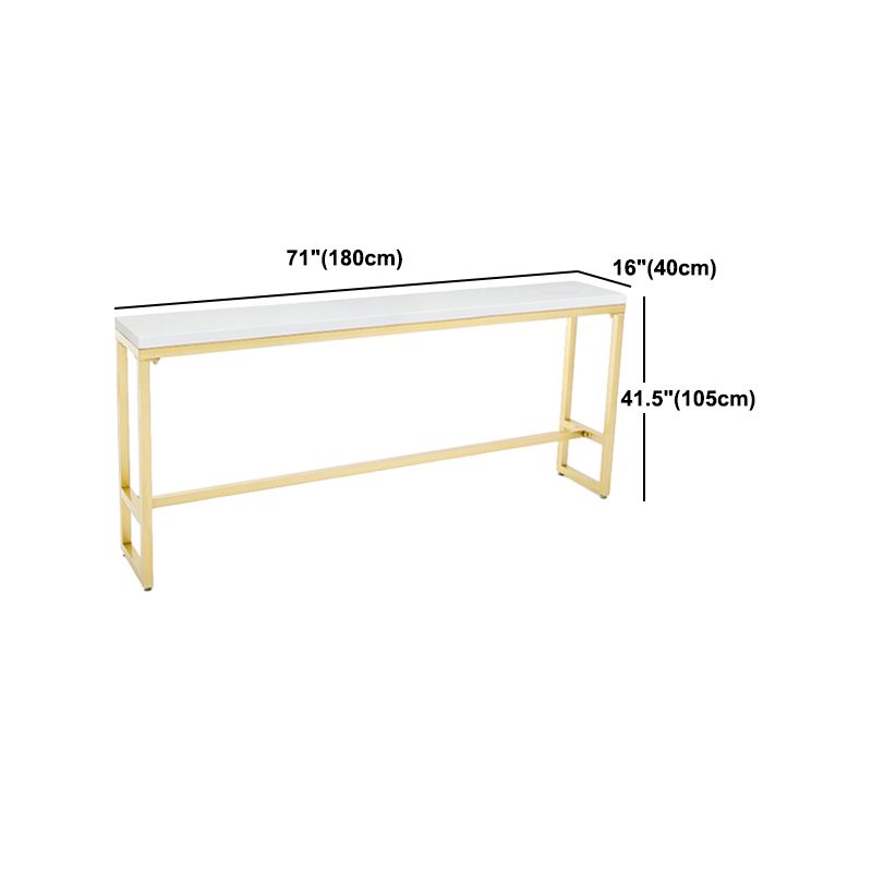 Glam 1/2/5/9 Pieces Bar Table Set Rectangle Bar Table with High Metal Stools for Home