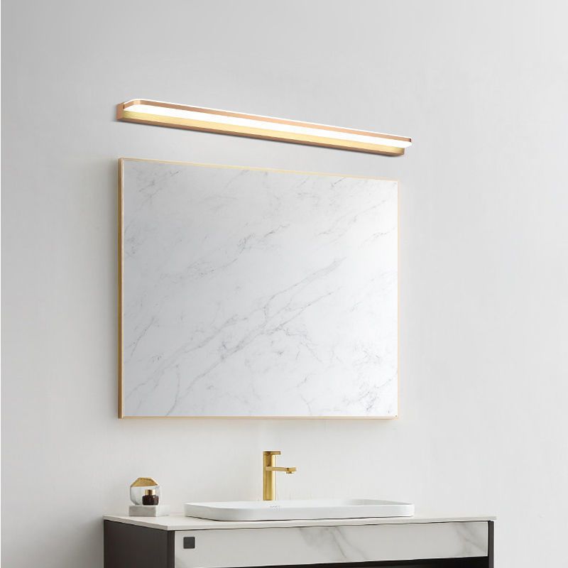 Linear Sconce Light Fixture Modern Style LED Metal Wall Mounted Light with Body Induction