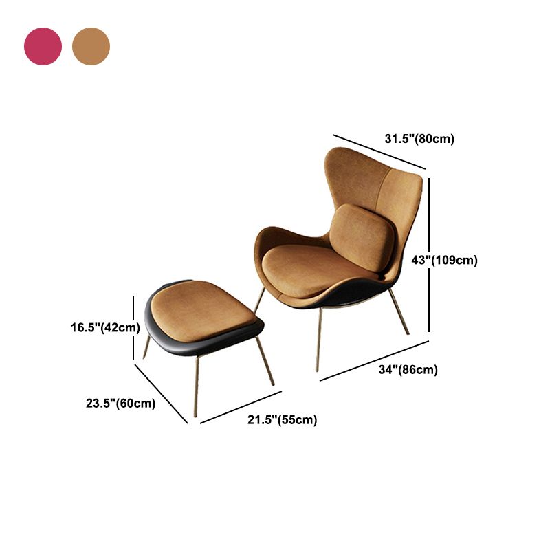 Velvet Accent Chair 33.85" Wide Armless Accent Room Chair for Living Room