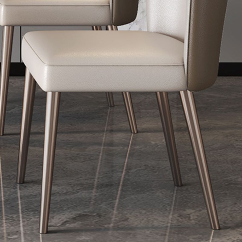 Glam Upholstered Parsons Dining Chairs Dining Room Armless Chair