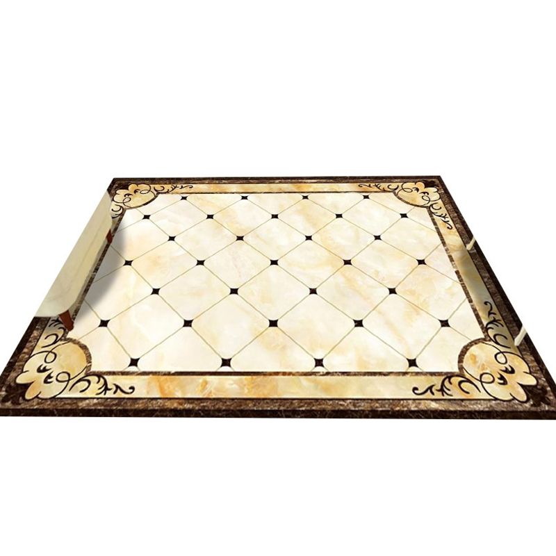 Glam Marble Surface Print Rug Funky Polyester Area Carpet Anti-Slip Backing Rug for Living Room