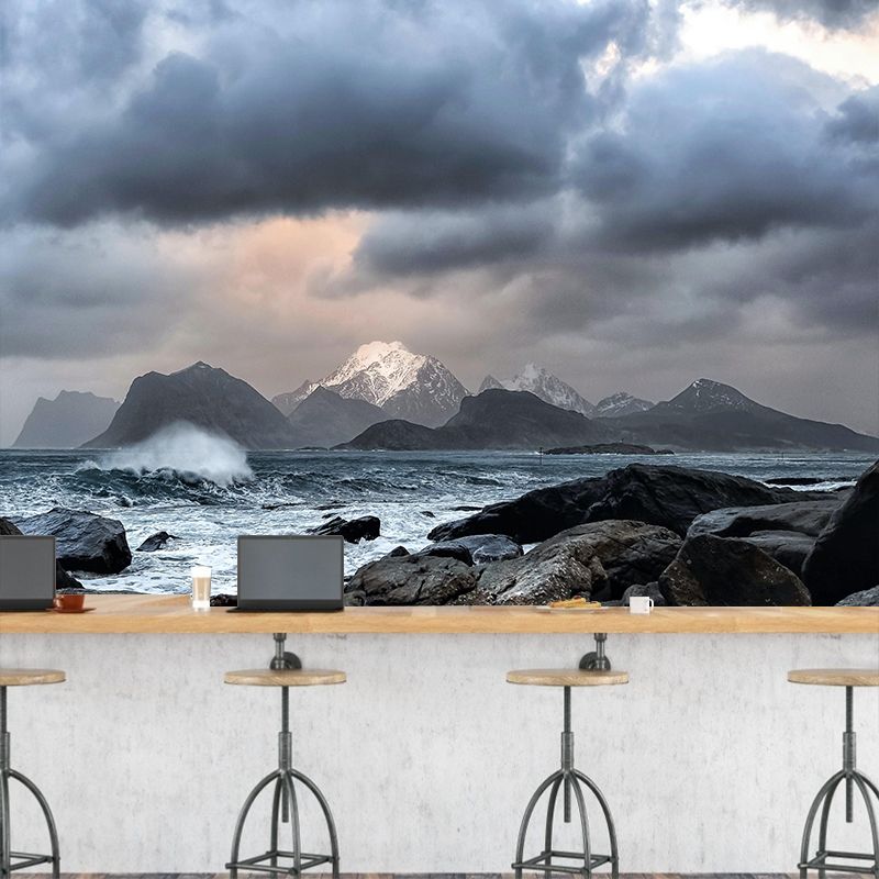 Contemporary Style Sea Wallpaper Mural Wall Covering Bathroom Floor Murals