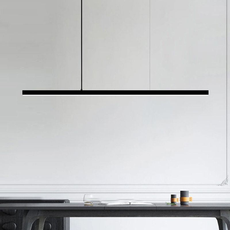 Nordic LED Island Lighting Fixture Simple Metallic Pendant Light for Dining Room