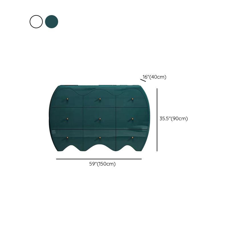 Classic Storage Chest Glam Storage Chest Dresser with 9 Drawers , 15.6 Inch Width