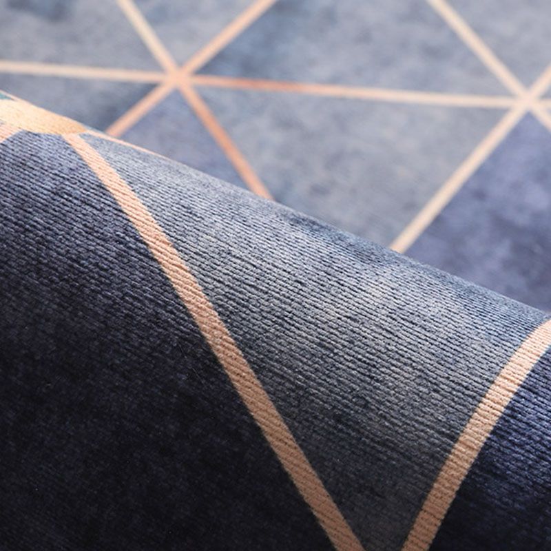 Orange Modern Carpet Polyester Striped Carpet Non-Slip Backing Carpet for Living Room