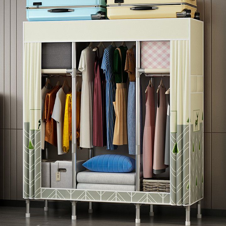 Contemporary Wardrobe Closet with Legs Metal Wardrobe Cabinet
