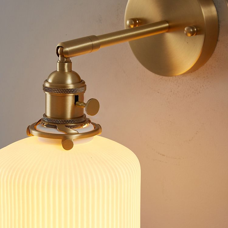 Cylinder Wall Lighting Fixtures copper Modern Style 1 Light Wall Mounted Light Fixture