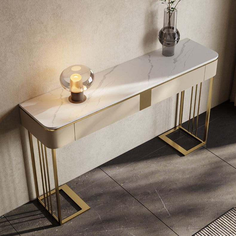 Contemporary Console Accent Table Antique Finish Console Sofa Table with Drawers