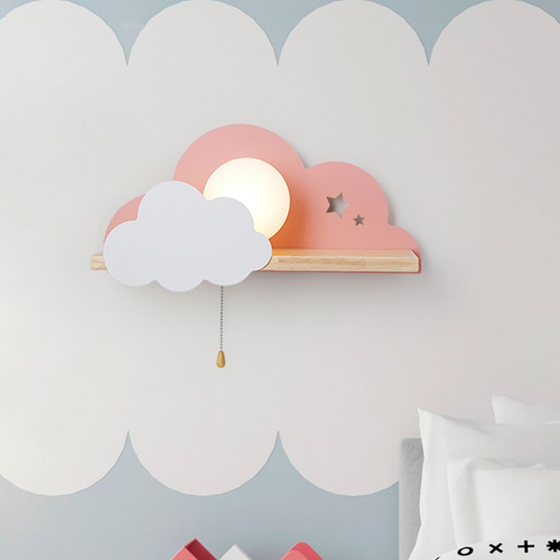 Nórdicos Macarons en forma de pared en forma de nube Iron Iron 1 Light Sponces