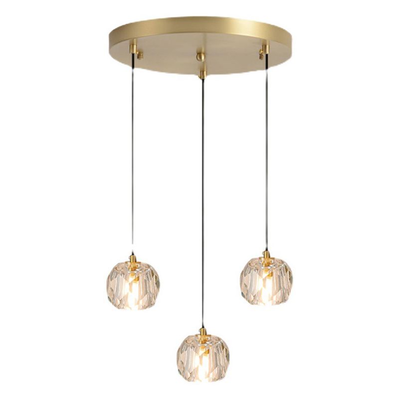 Modern Luxury Style Globe Hanging Pendant Lights Crystal Pendant Ceiling Lights for Dinning Room