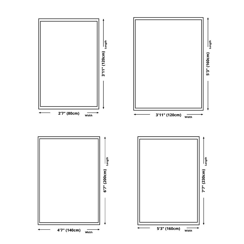 Contemporary Area Carpet Abstract Pattern Rug Polyester Non-Slip Carpet for Home Decor