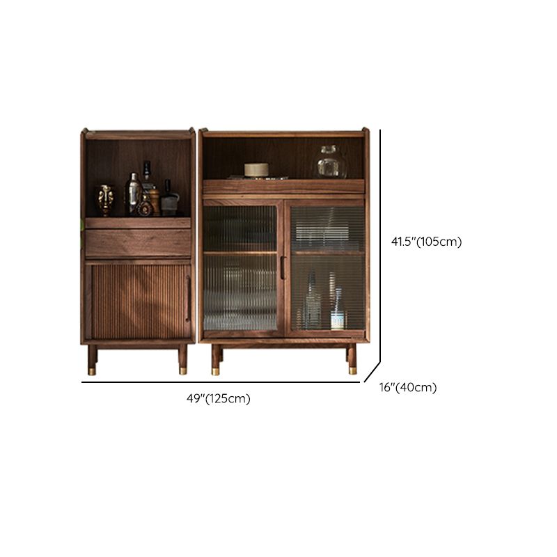 Mid-Century Accent Cabinet Bar Pulls Handle Design Storage Cabinet