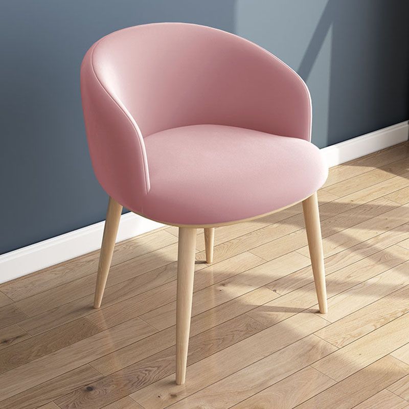 Silla de comedor tapizada casera moderna con respaldo sólido con acabado mate