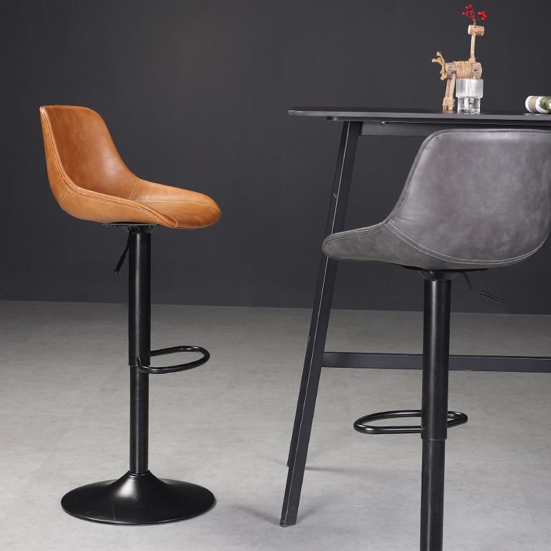 Industrial Liftable Bar-stool Bucket Seat Counter Bar Stool with Metal Legs