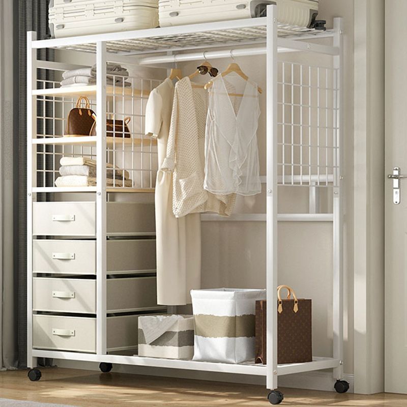 Contemporary Freestanding Wardrobe Closet Home Metal Wardrobe